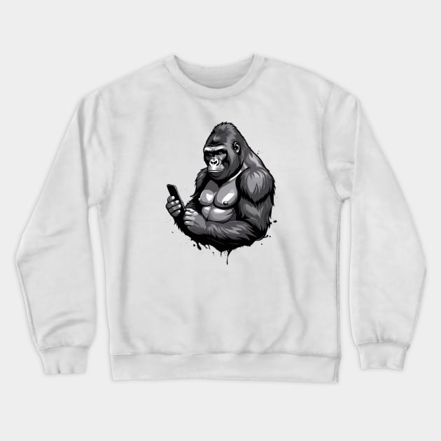 Funny Gorilla Crewneck Sweatshirt by remixer2020